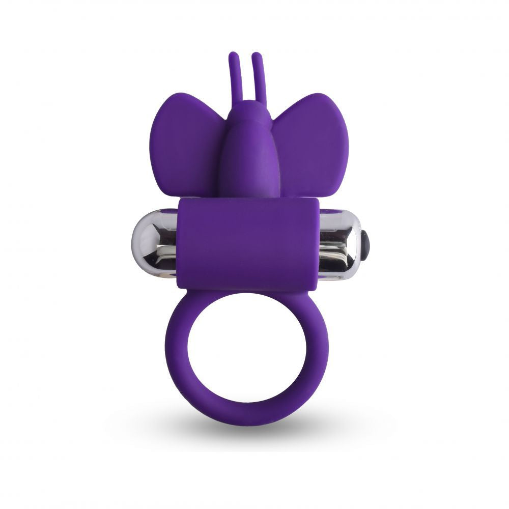 #ENJOY Butterfly Vibrating Ring – Dual Pleasure Cock Ring with Clitoral Stimulator
