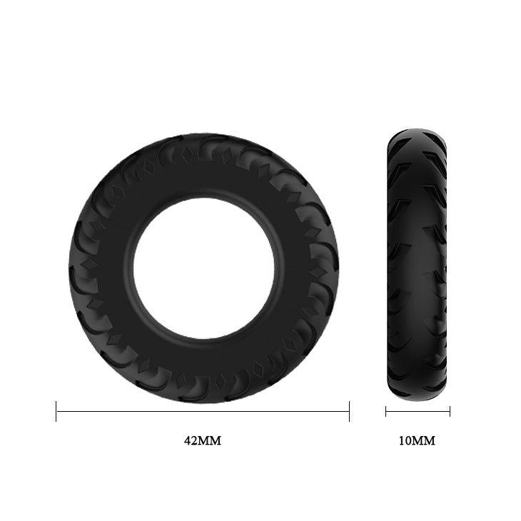 Black Cock Ring – Strong & Stretchy Silicone Cock Ring (3.6cm) - Image 6