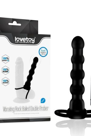Double Penetration Vibrating Ring & Plug – Dual Stimulation Toy with Cock & Ball Rings (14cm)