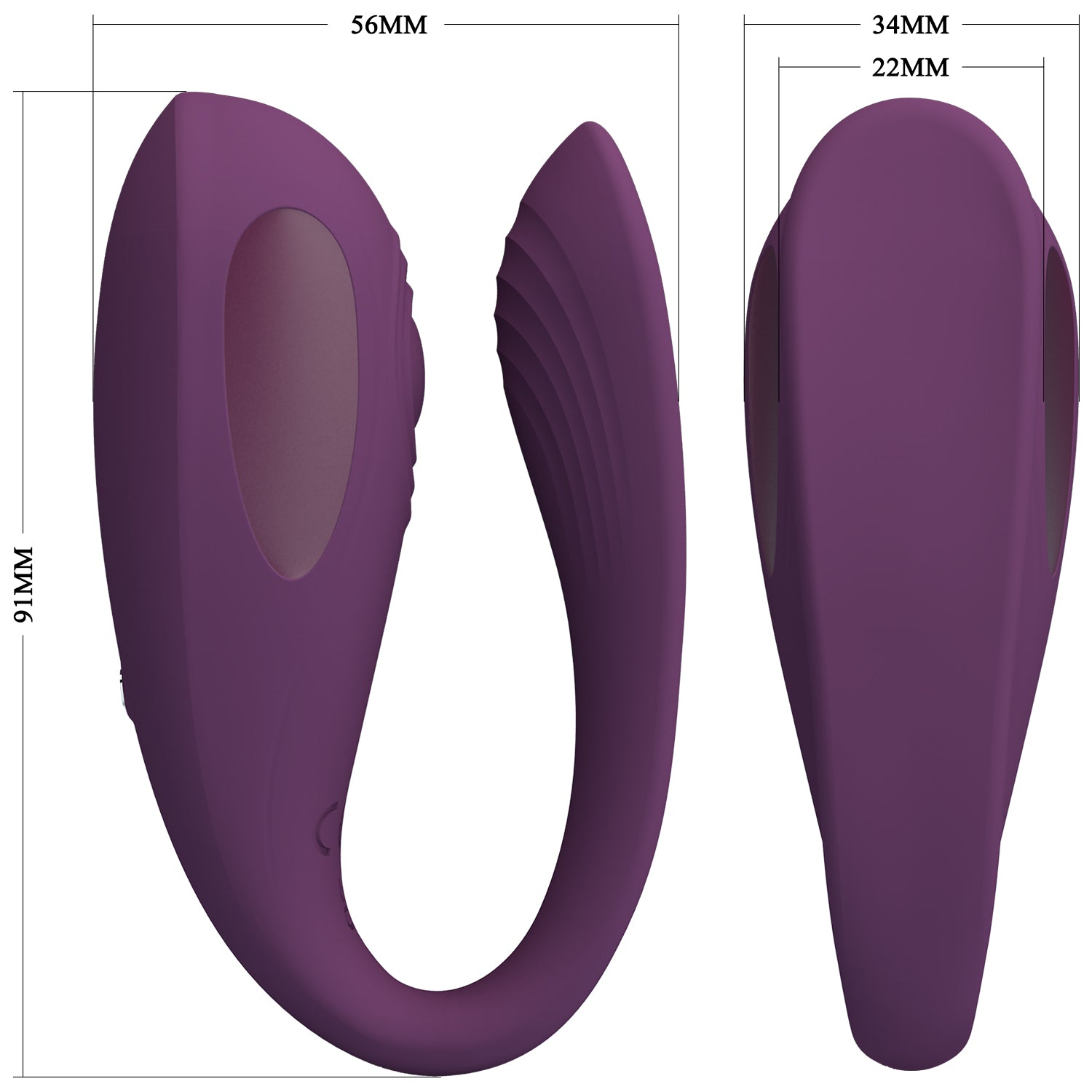 Pretty Love Aari – App-Controlled Rechargeable Couples Vibrator (9.1cm) - Image 5