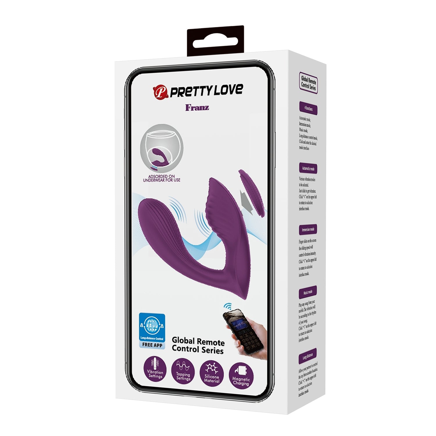 Pretty Love App-Controlled Vibrator – Επαναφορτιζόμενος Δονητής με Διπλό Μοτέρ & Έλεγχο μέσω App (11cm) - Image 8