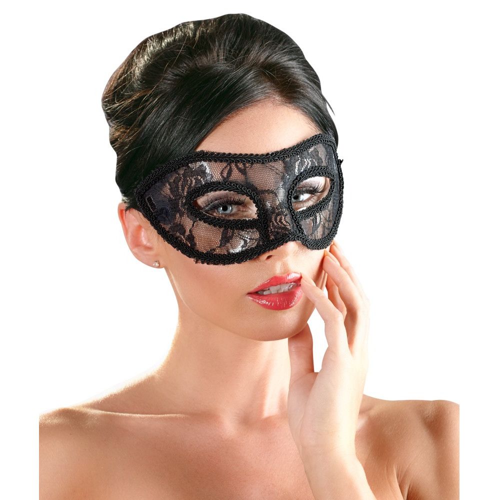 Cottelli Collection Lace – Black Transparent Lace Eye Mask