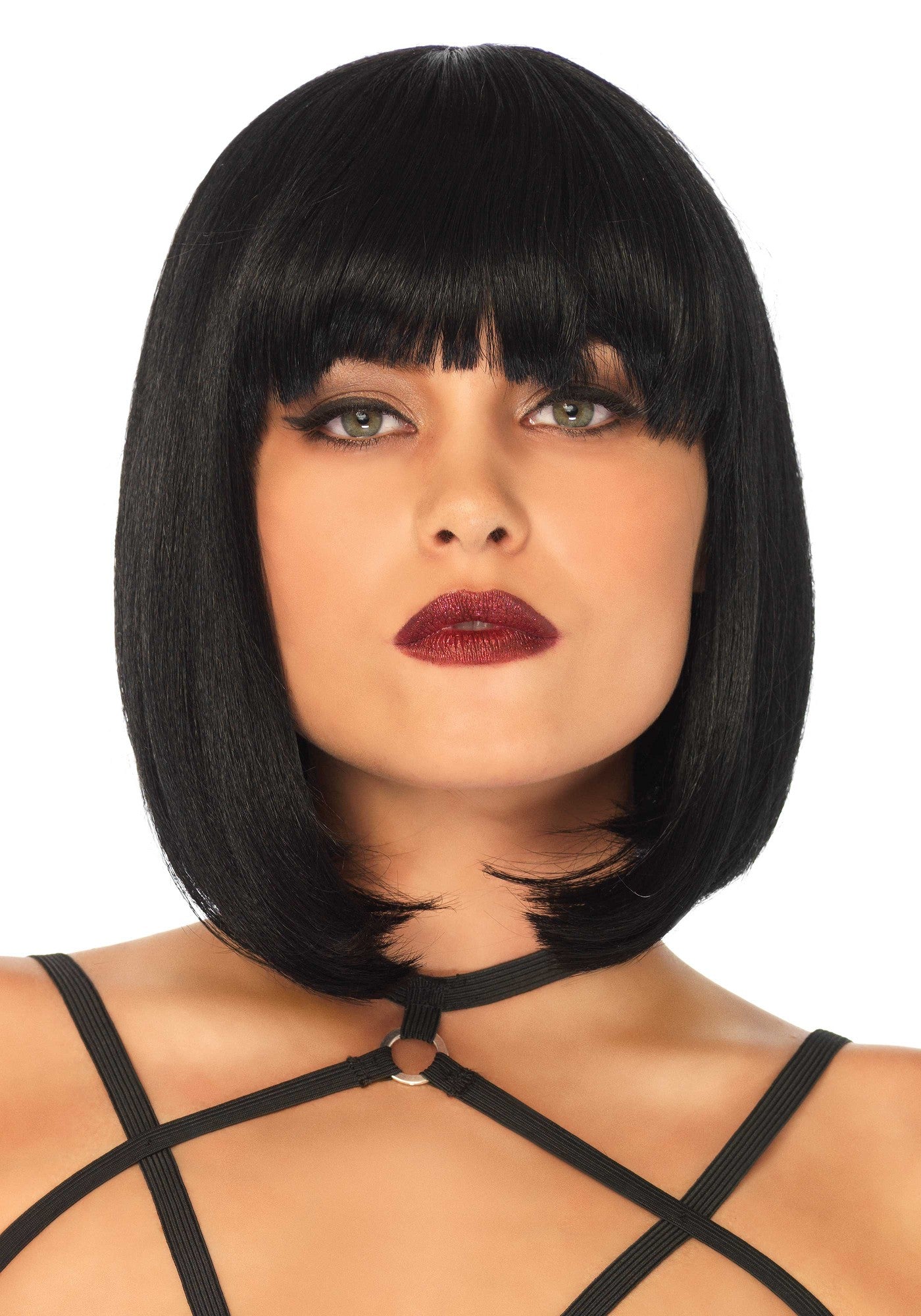 Leg Avenue Natural Bob – Μαύρη Περούκα με Αφέλειες