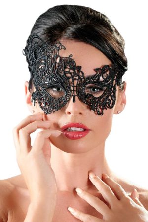 Cottelli Collection Charm – Decorative Lace Eye Mask with Satin Bow