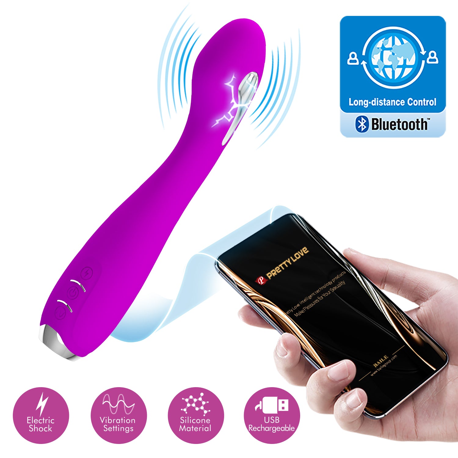 Pretty Love APP Control Αυγό με Shock (19,5cm)