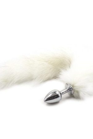 Toyz4Lovers Fetish Art – Μεταλλικό Πρωκτικό Βύσμα με Λευκή Ουρά