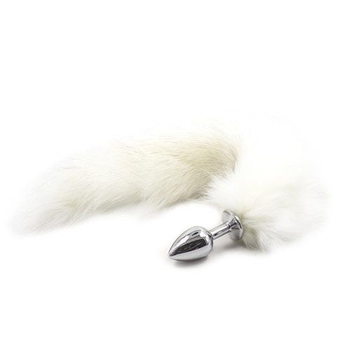Toyz4Lovers Fetish Art – Μεταλλικό Πρωκτικό Βύσμα με Λευκή Ουρά