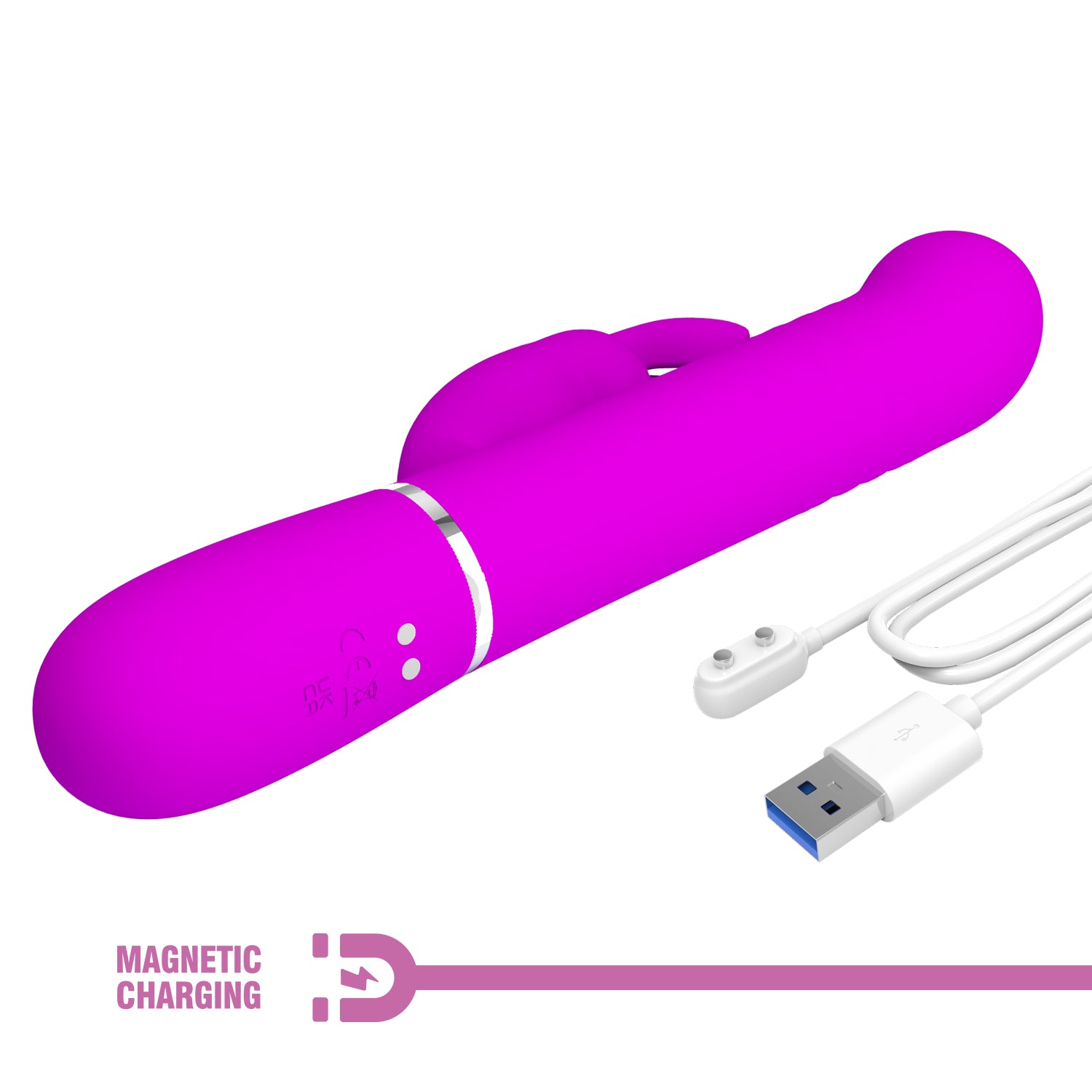 Coale Rechargeable 4-in-1 Rabbit Vibrator with Vertical Thrust (22.6cm) - Image 6