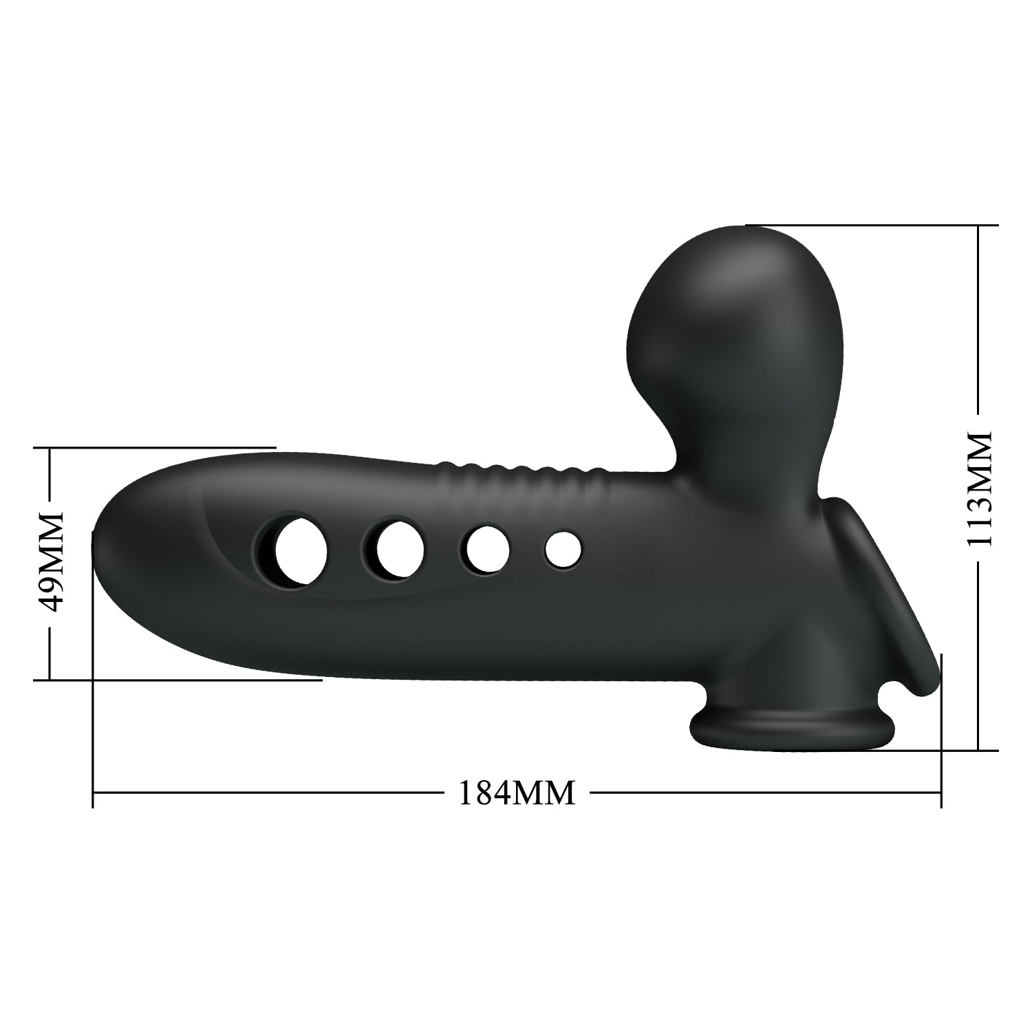 Pretty Love Patented Airbag Penis Sleeve with Strap (18.4cm) - Image 8