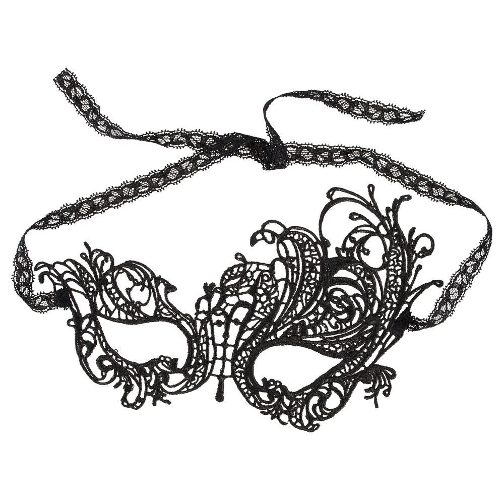 Cottelli Collection Charm – Decorative Lace Eye Mask with Satin Bow - Image 2