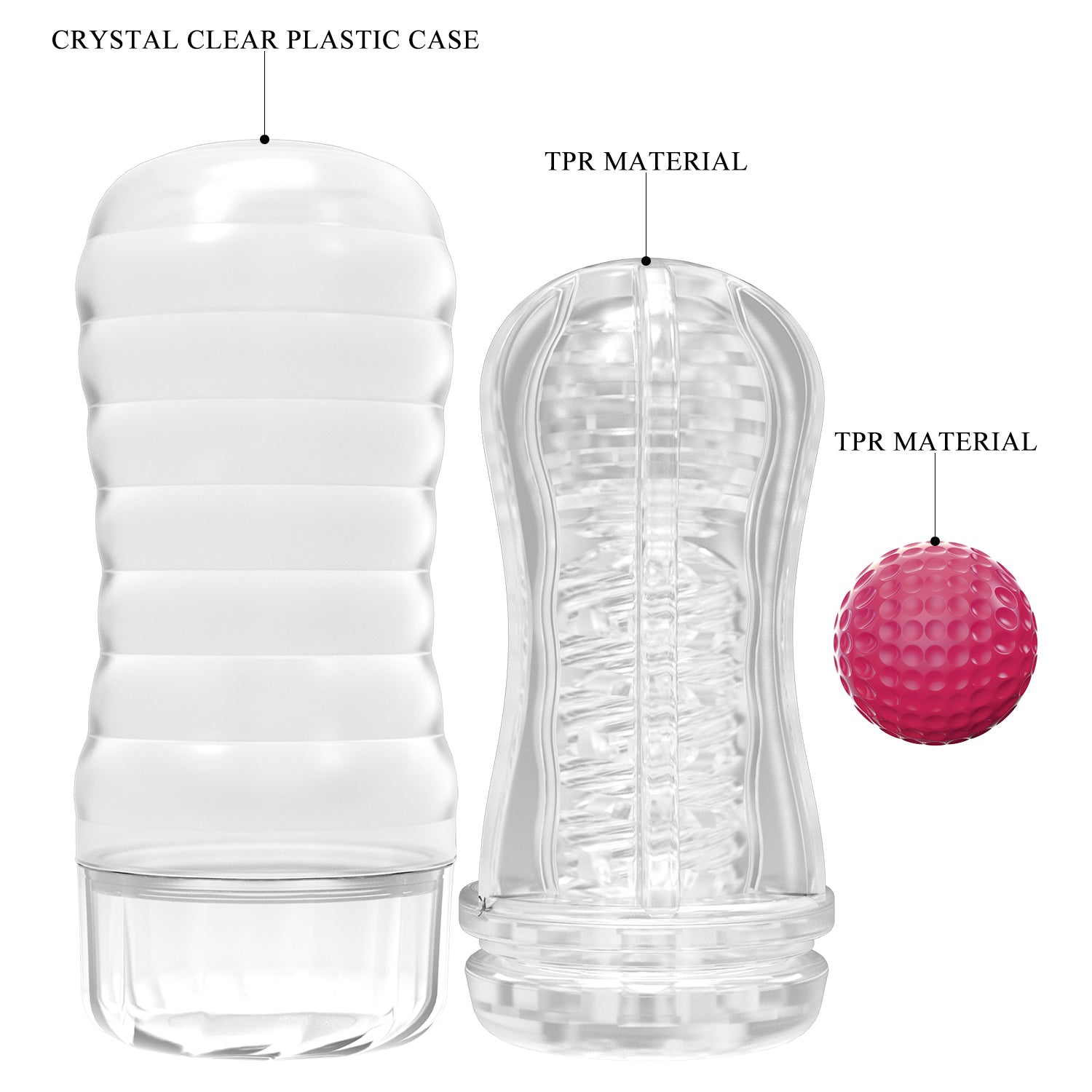 Pretty Love Ball-Rolling Masturbator Cup & Textured Interior (18cm) - Image 8