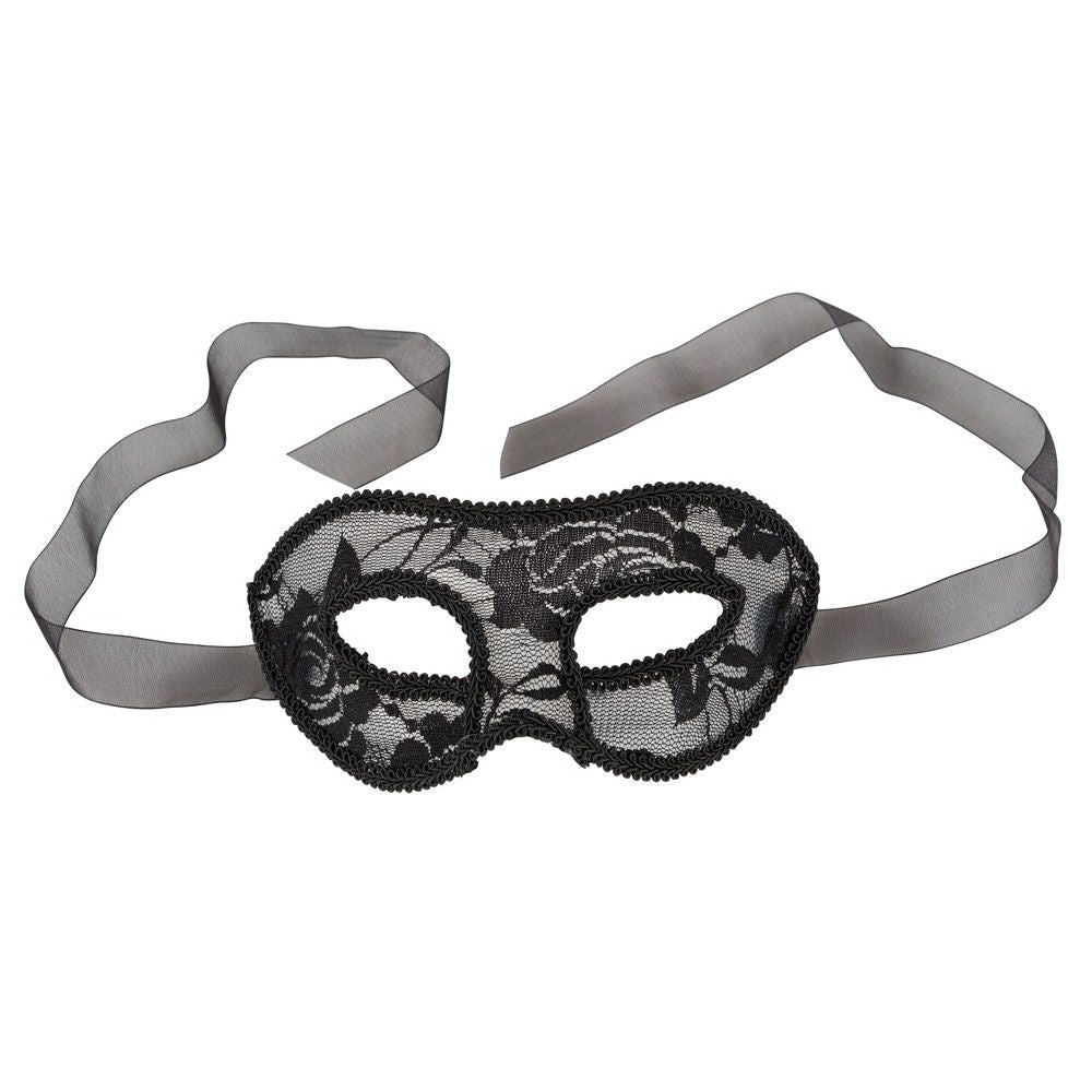 Cottelli Collection Lace – Black Transparent Lace Eye Mask - Image 3