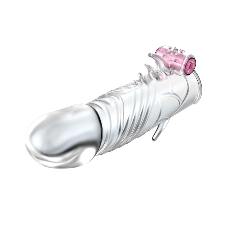 Pretty Love Magic Penis Sleeve with Bullet Vibrator (13cm) - Image 4