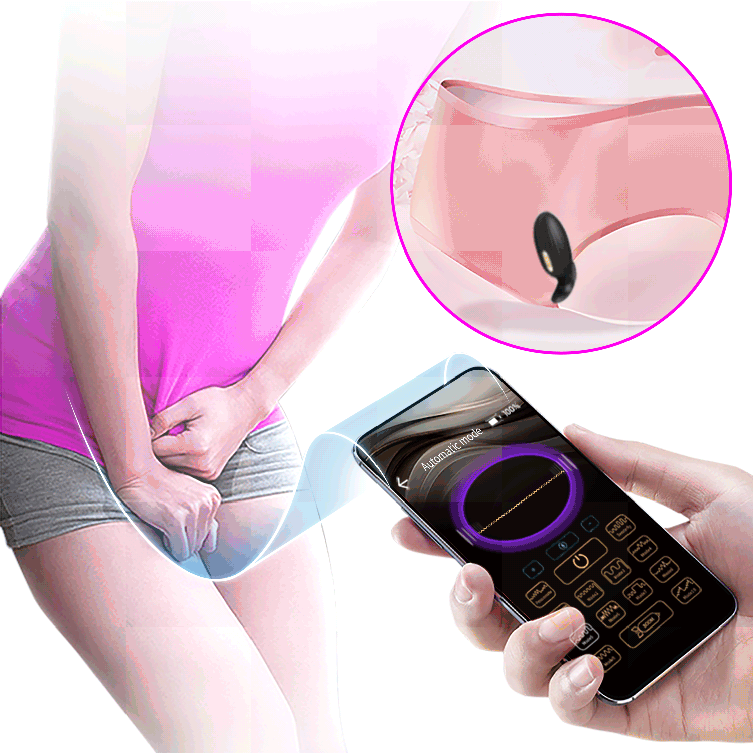 Jefferson APP Anal Plug & Shock with 12 Modes (9.2cm) - Image 4