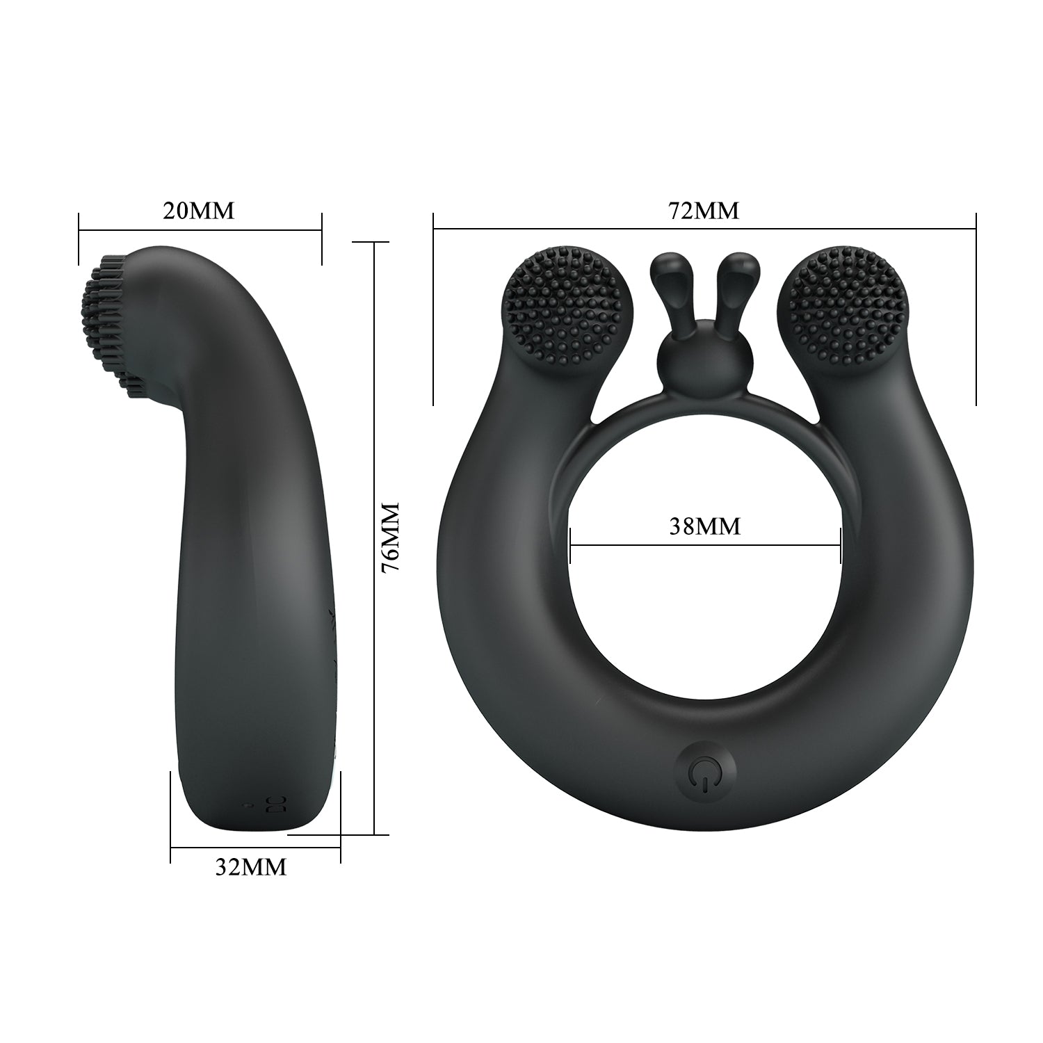 Dahlia Rechargeable Vibrating Cock Ring with 12 Modes (7.6cm) - Image 6