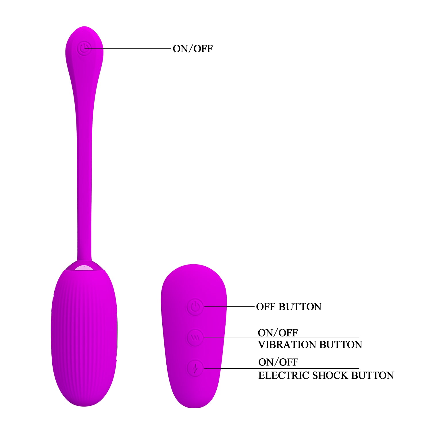 Shock Fun Rechargeable Egg with Shock & Remote (19cm) - Image 6
