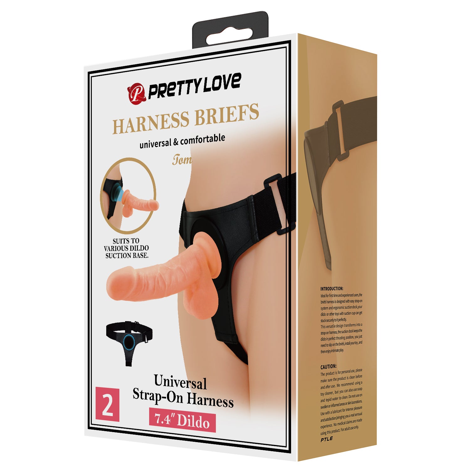 Pretty Love Strap-on Harness & Realistic Dildo (20cm) - Image 8