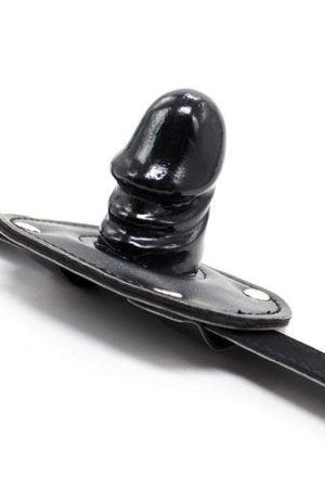 Black Gag with Short Penis & Padlock