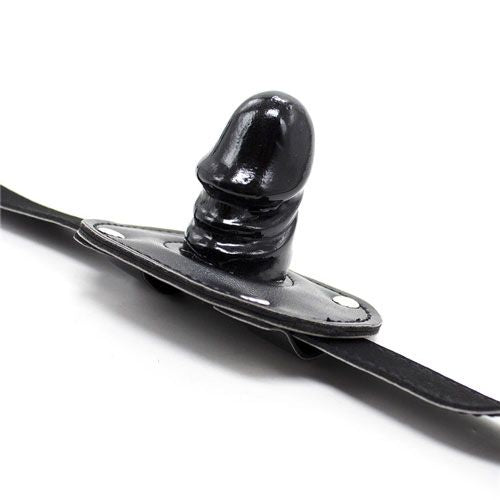 Black Gag with Short Penis & Padlock