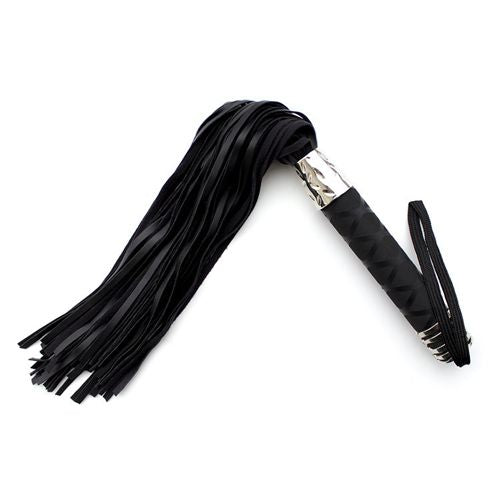 Hard Whip – Μαστίγιο Flogger από Συνθετικό Δέρμα (45 cm)