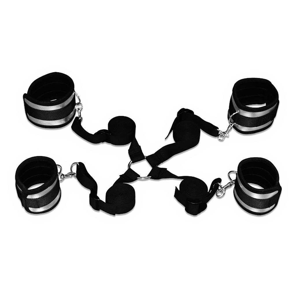 Struggle My Bed Restraints – Silver Bed Restraint Set