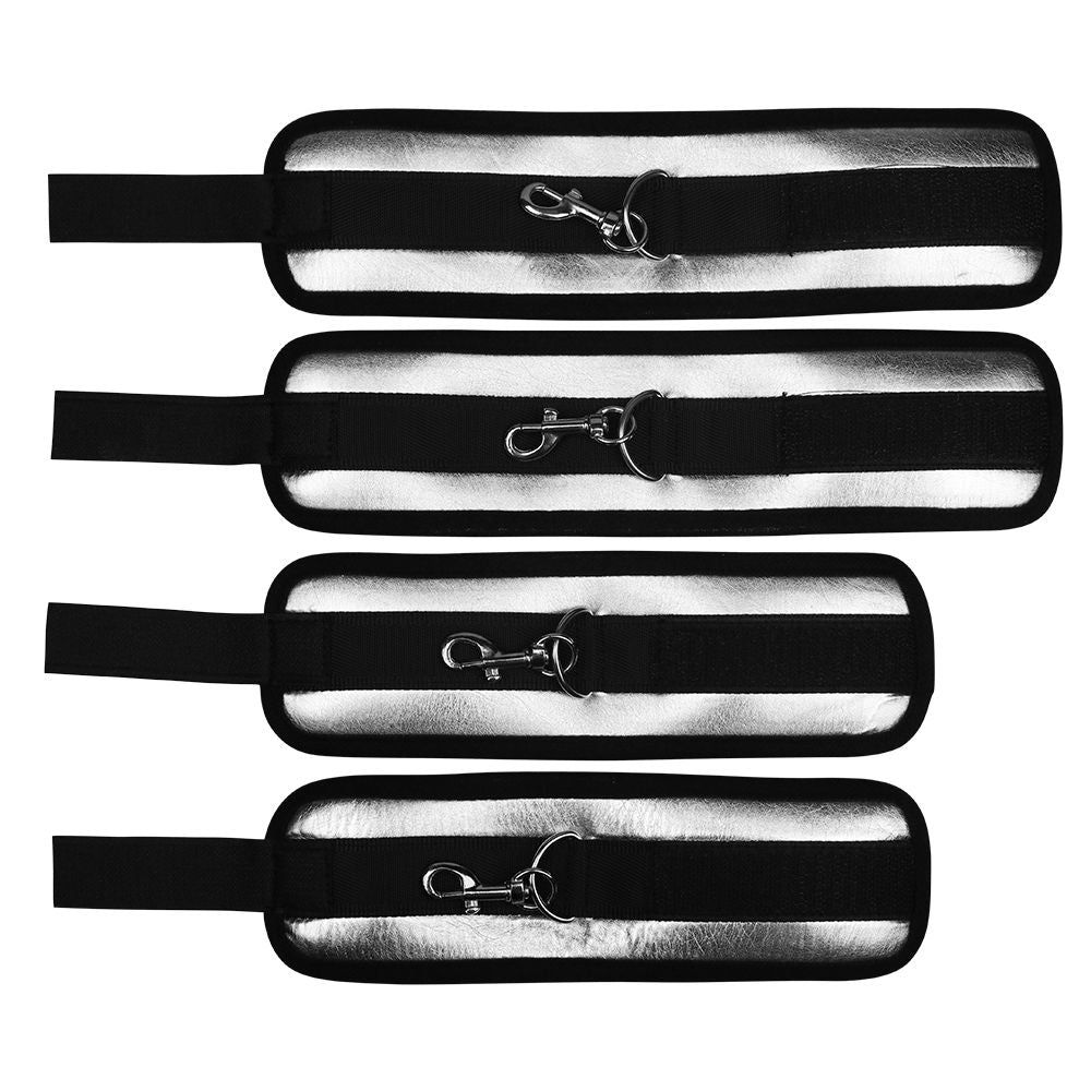 Struggle My Bed Restraints – Silver Bed Restraint Set - Image 3