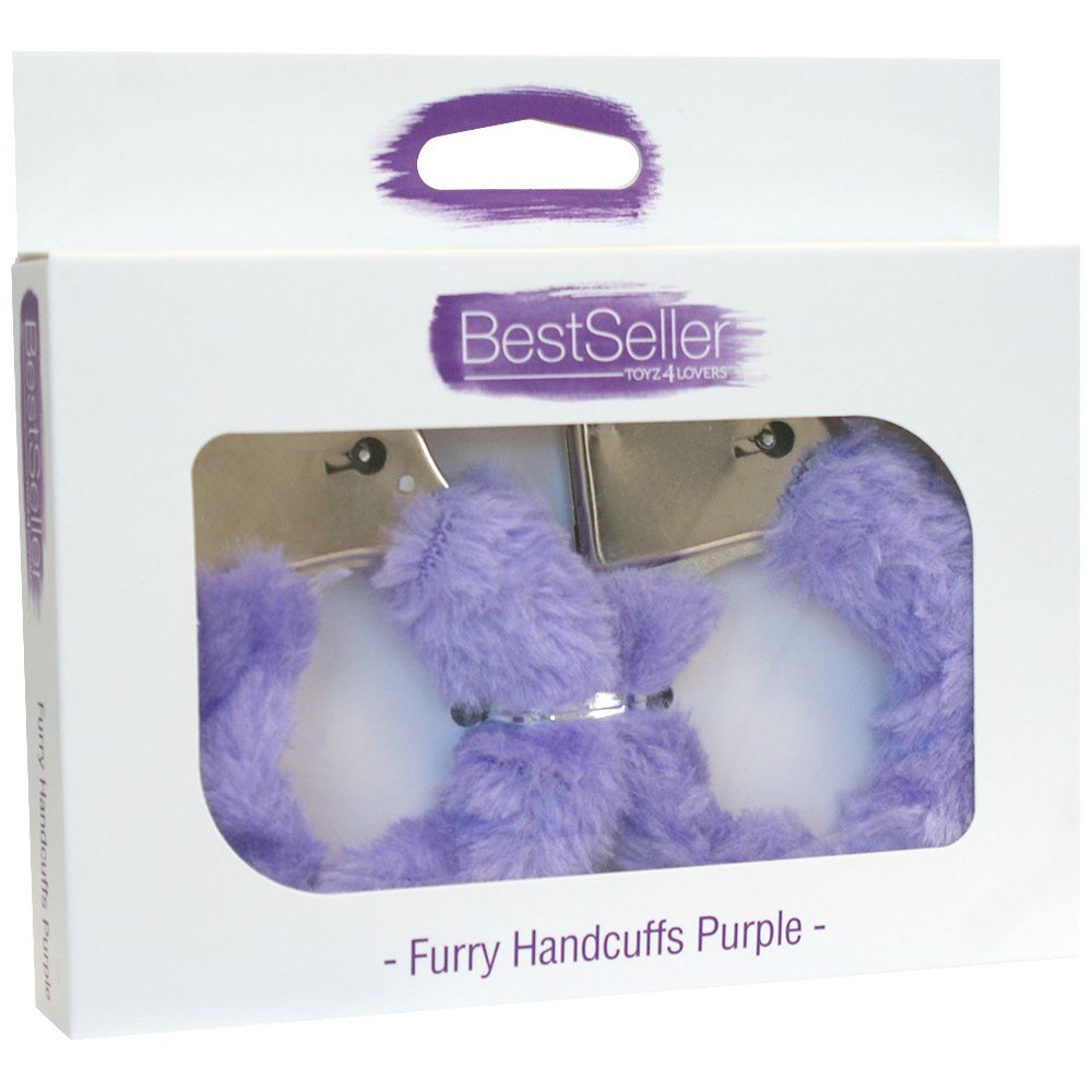 Purple Furred Handcuffs - Image 3