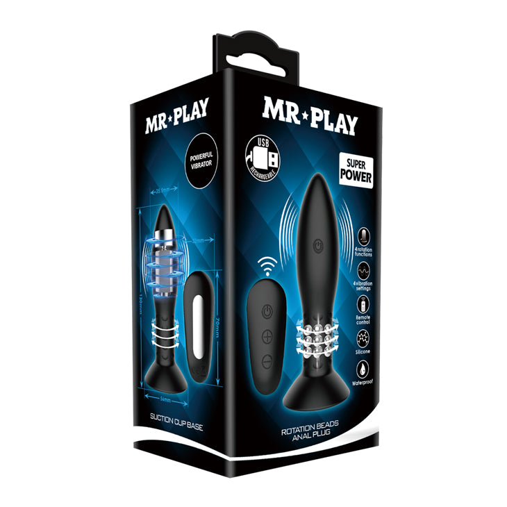 Mr Play Vibrator Anal Rotating Beads Eclipse - Image 8