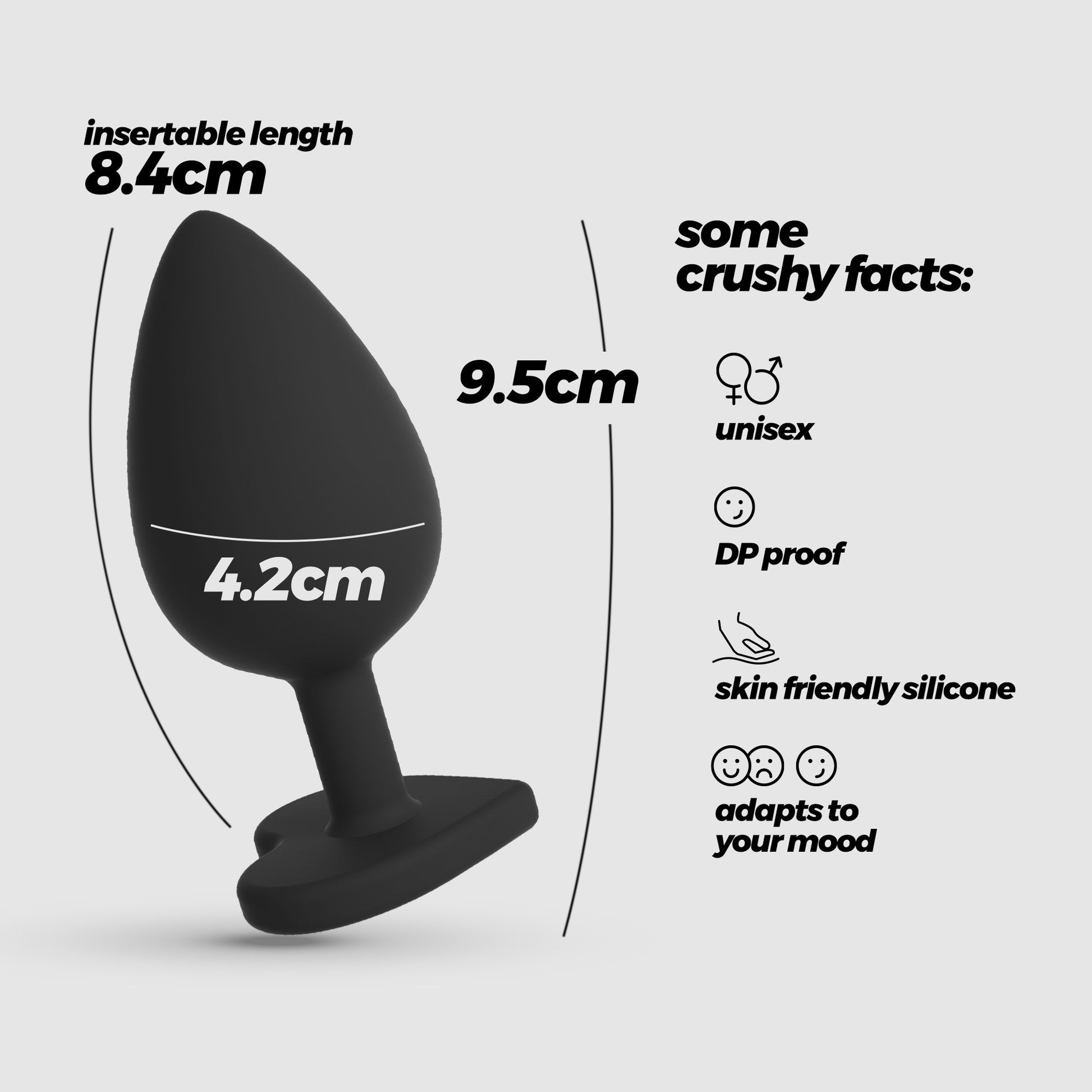 Cuore Πρωκτικό Plug με Κόσμημα Καρδιά Ø 4,2 cm - Image 7