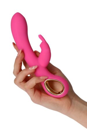 Handy Handle Grip Hot Pink 19cm – Heating Rabbit Vibrator with Ring Handle