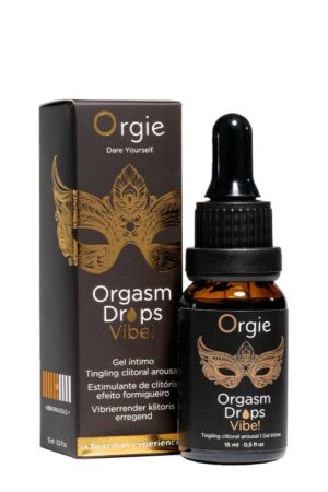 Orgasm Drops Vibe! Peach 15ml – Tingling & Vibrating Arousal Gel