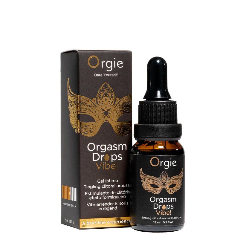 Orgasm Drops Vibe! Peach 15ml – Tingling & Vibrating Arousal Gel