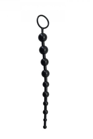 Timeless Jelly Black 10 – 10-Bead Anal Chain Stimulator 31cm