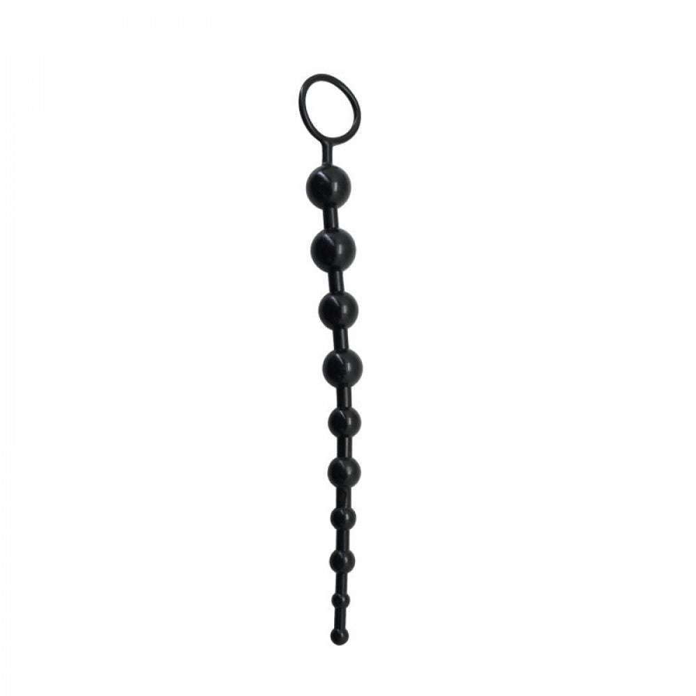 Timeless Jelly Black 10 – 10-Bead Anal Chain Stimulator 31cm