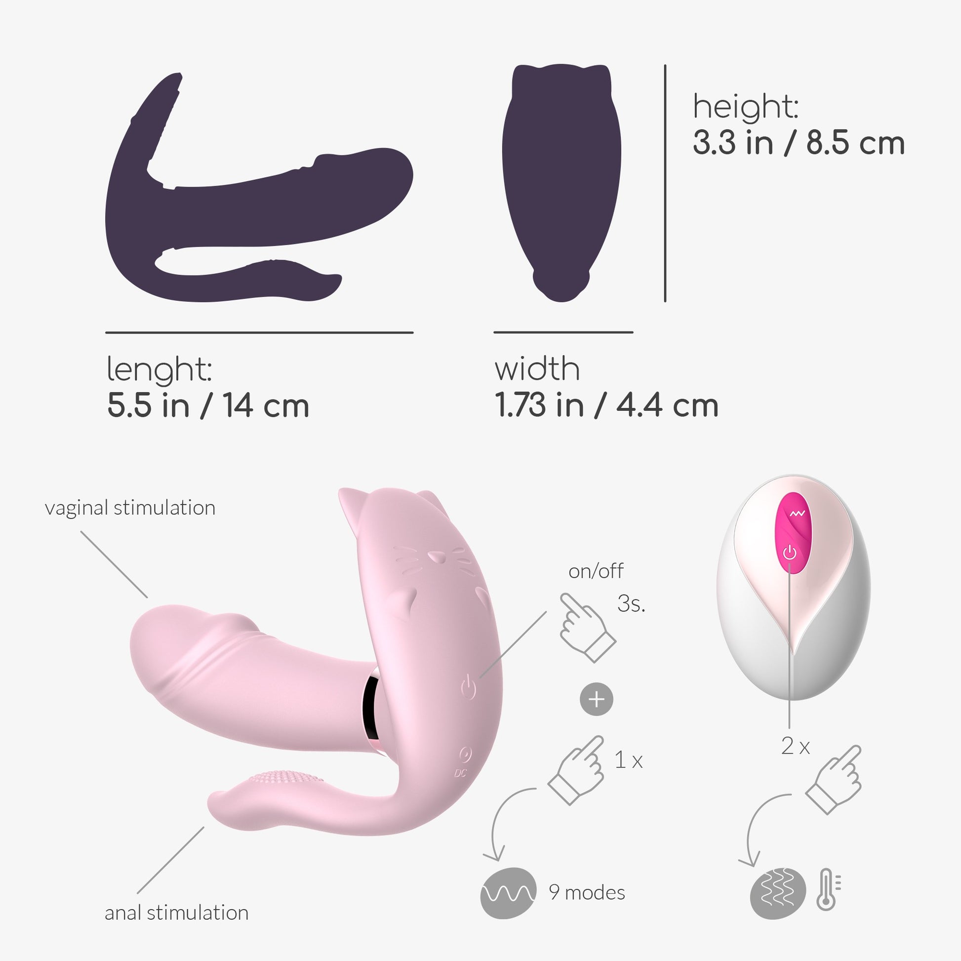 Crushious Fritz – Triple Stimulation Vibrator with Heating (14cm) - Image 10