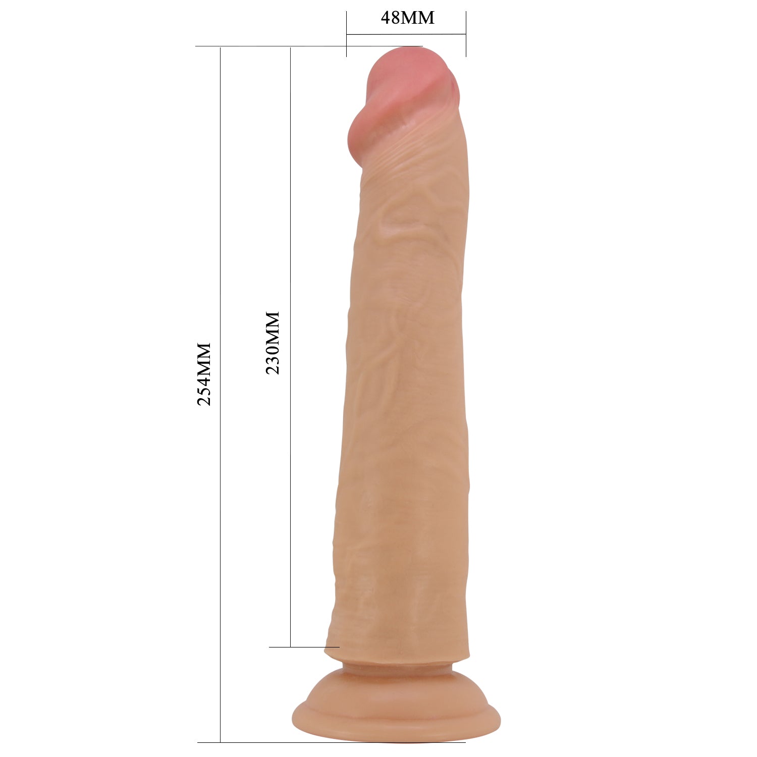 Realistic Dildo with Vertebrae Core & Suction Cup (25.4cm) - Image 7
