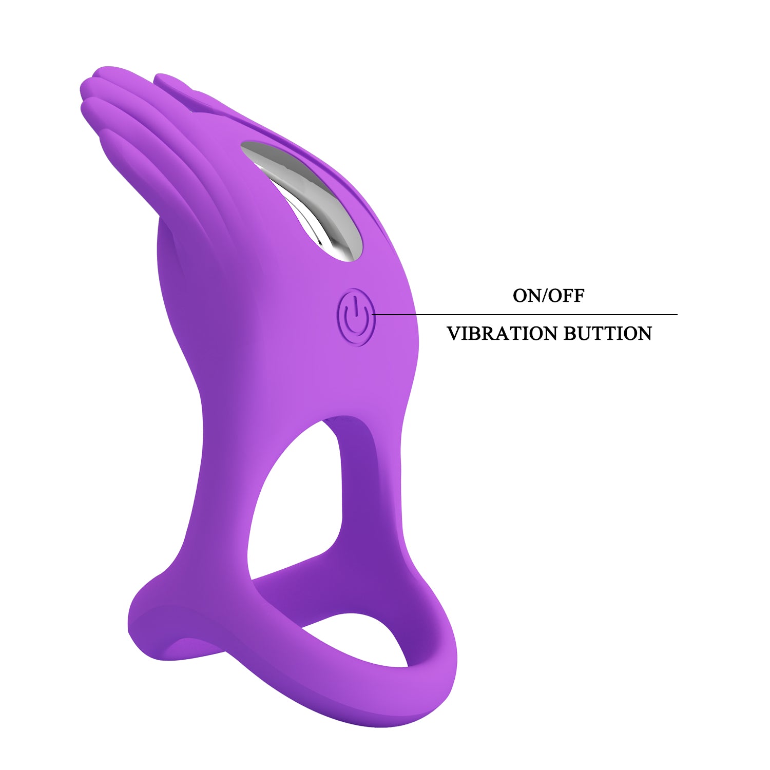 Vibrating Cock Ring – 7-Mode Vibrating Enhancement Ring (9.5cm) - Image 7