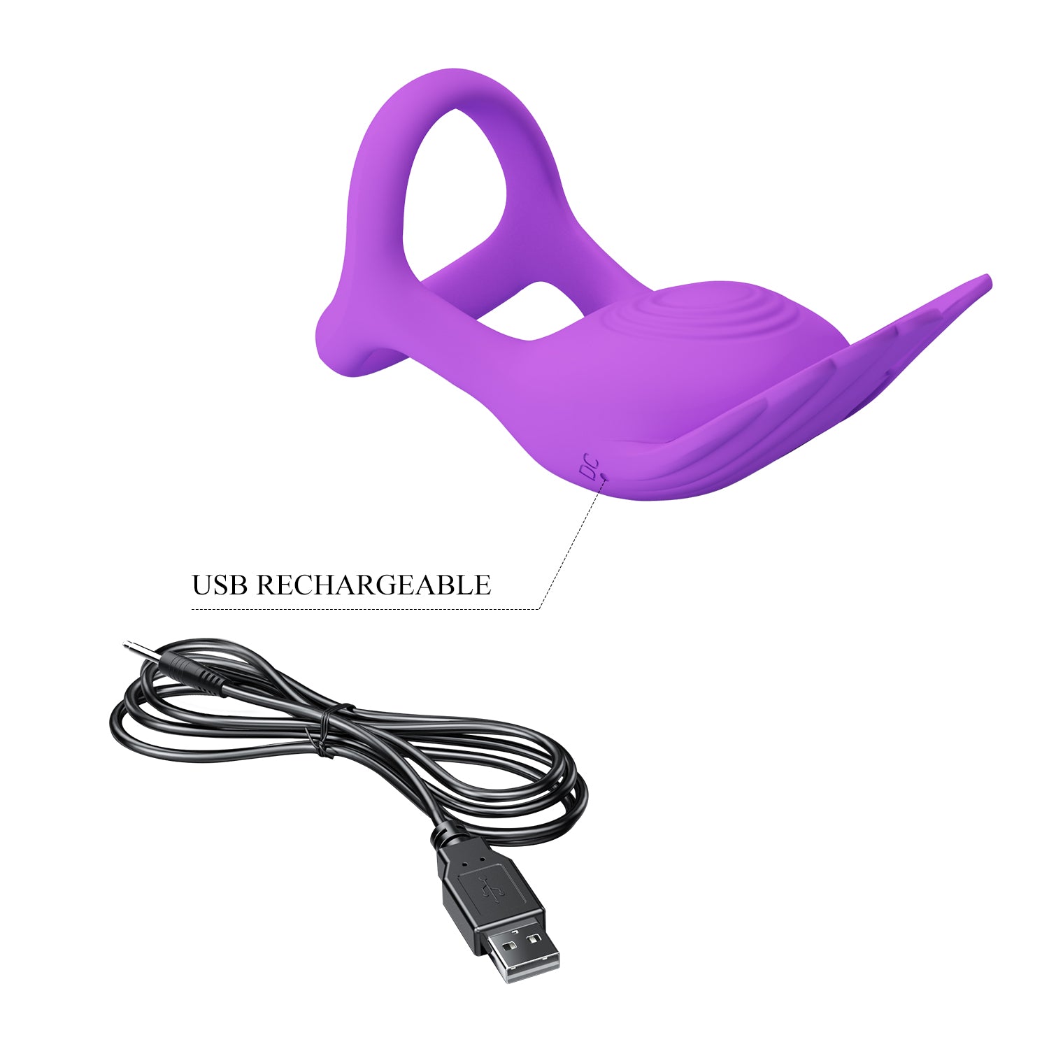 Vibrating Cock Ring – 7-Mode Vibrating Enhancement Ring (9.5cm) - Image 8