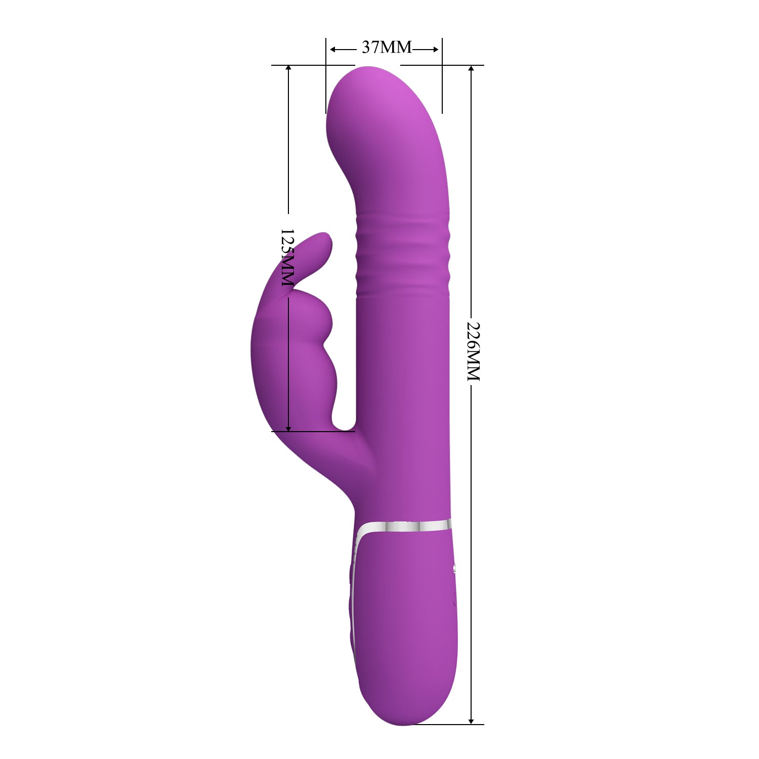 Coale Rabbit Vibrator – 4-in-1 Multifunction Thrusting Vibrator (22.6cm) - Image 5