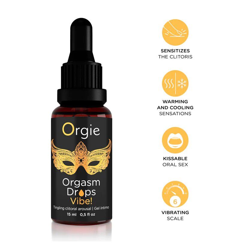 Orgasm Drops Vibe! Peach 15ml – Tingling & Vibrating Arousal Gel - Image 3