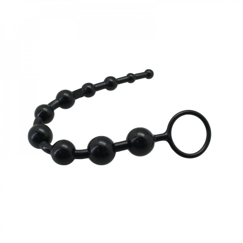 Timeless Jelly Black 10 – 10-Bead Anal Chain Stimulator 31cm - Image 3