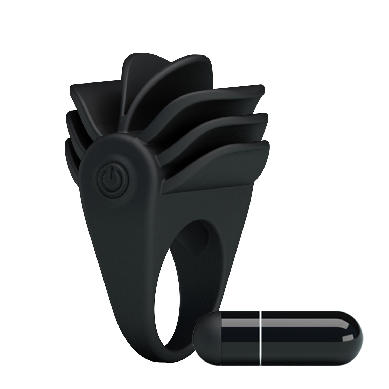 Vibrating Cock Ring – Dual Action Bullet Vibrator & Clit Stimulator (6.1cm) - Image 3