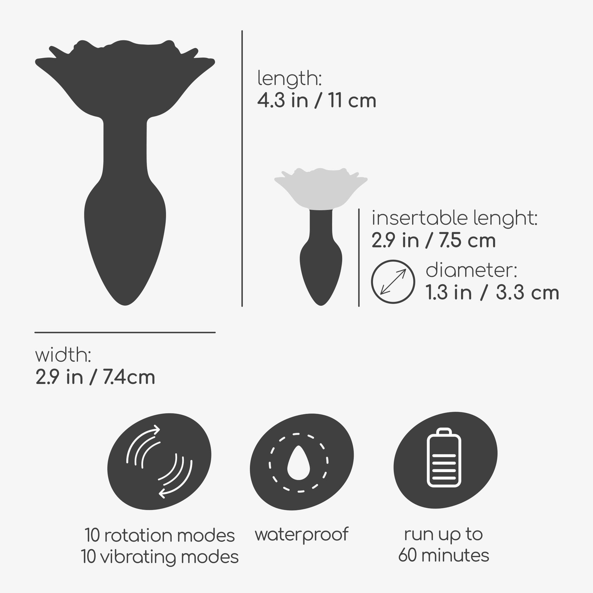 Crushious Giulietta – Rotating Anal Vibrator with Remote Control (11cm) - Image 7
