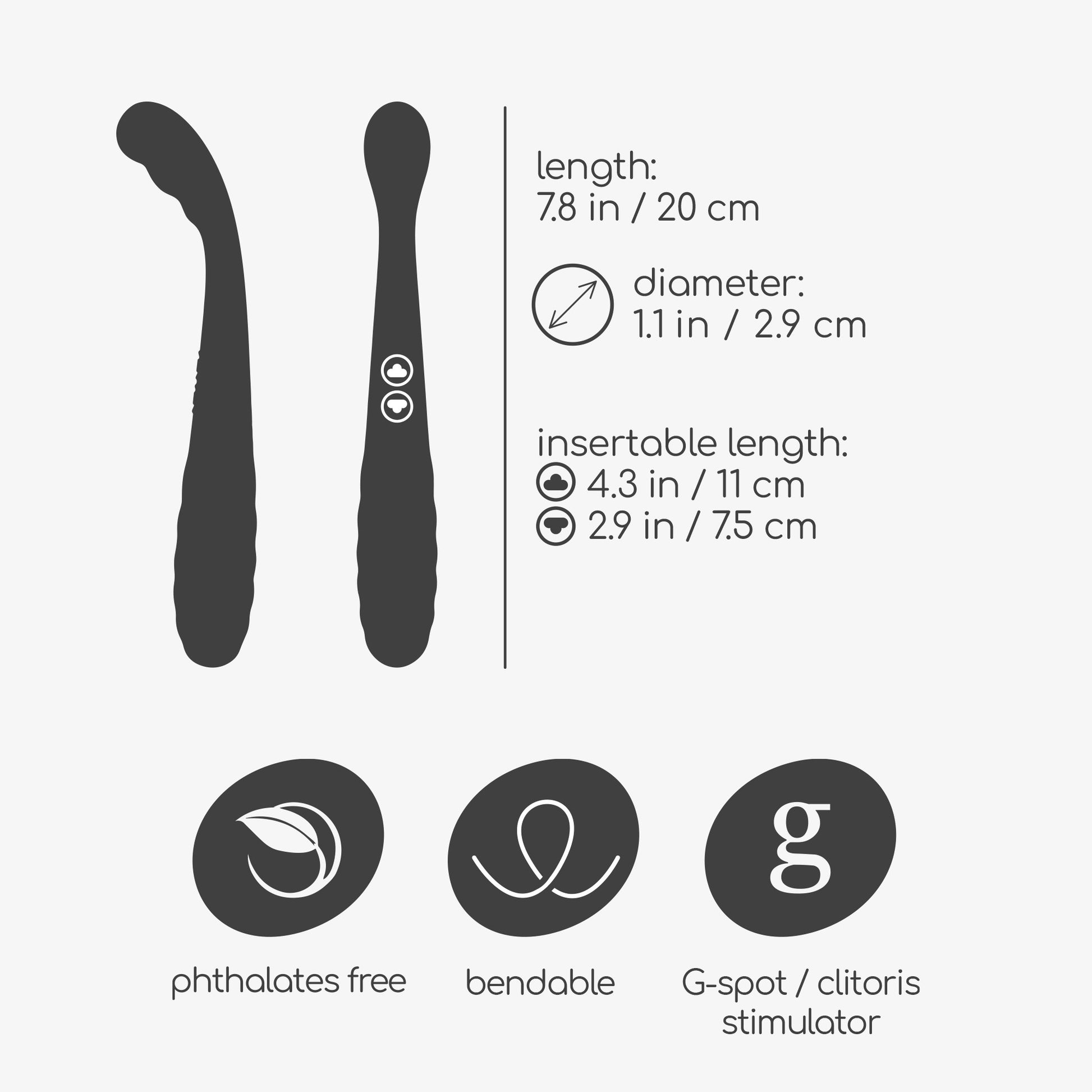 Crushious Pixie – Dual Tip G-Spot Vibrator (20cm) - Image 7
